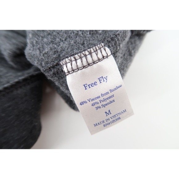 Free Fly Womens Medium Bamboo Fleece Cropped Hoodie Gray Athleisure‎ Yoga - Picture 4 of 10